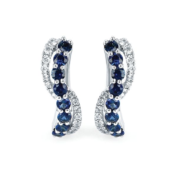 14k White Gold Gemstone Earrings