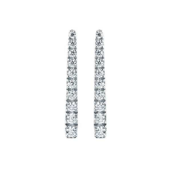 14k White Gold Diamond Earrings