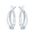 14k White Gold Diamond Earrings
