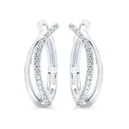 14k White Gold Diamond Earrings