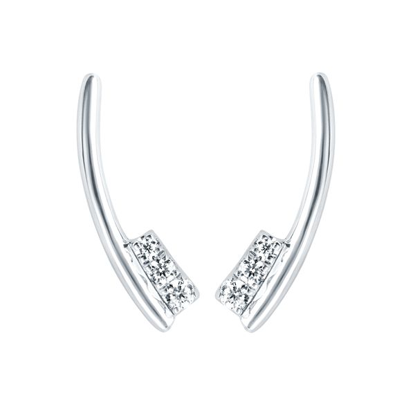 14k White Gold Diamond Earrings