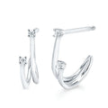 14k White Gold Diamond Earrings