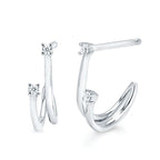 14k White Gold Diamond Earrings