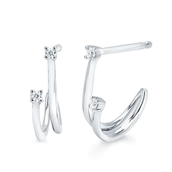 14k White Gold Diamond Earrings