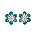 14k White Gold Gemstone Earrings