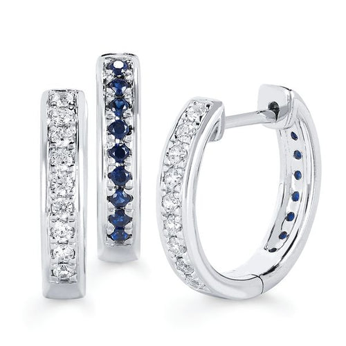 10k White Gold Hoop Earrings