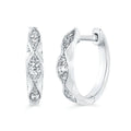 10k White Gold Hoop Earrings