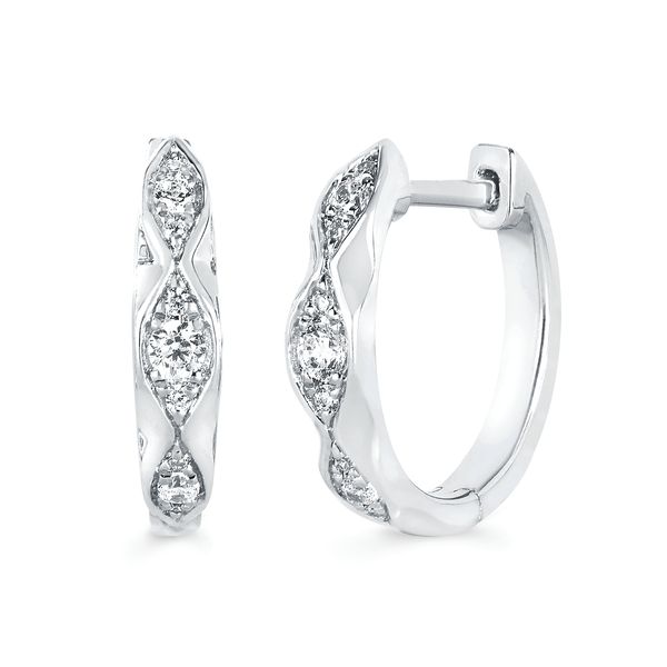 10k White Gold Hoop Earrings