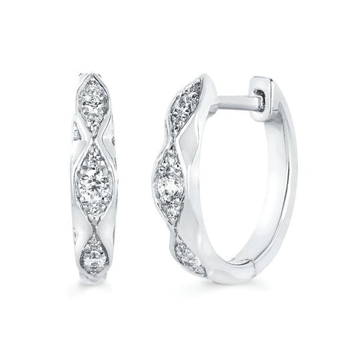 10k White Gold Hoop Earrings