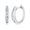 10k White Gold Hoop Earrings