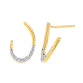 14k Yellow Gold Diamond Earrings