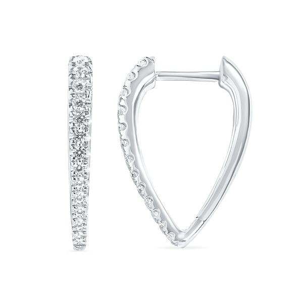 14k White Gold Hoop Earrings