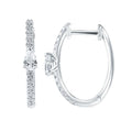 14k White Gold Hoop Earrings
