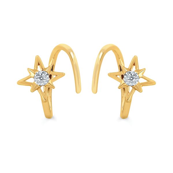 14k Yellow Gold Hoop Earrings - Image 3