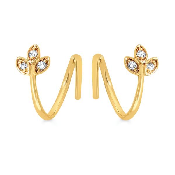 14k Yellow Gold Hoop Earrings - Image 3