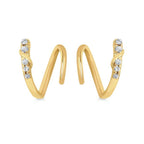 14k Yellow Gold Hoop Earrings - Image 3