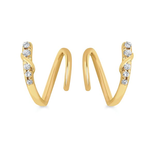 14k Yellow Gold Hoop Earrings - Image 3