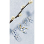 10k White Gold Hoop Earrings - Image 2