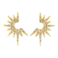 14k Yellow Gold Diamond Earrings