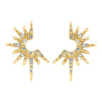 14k Yellow Gold Diamond Earrings