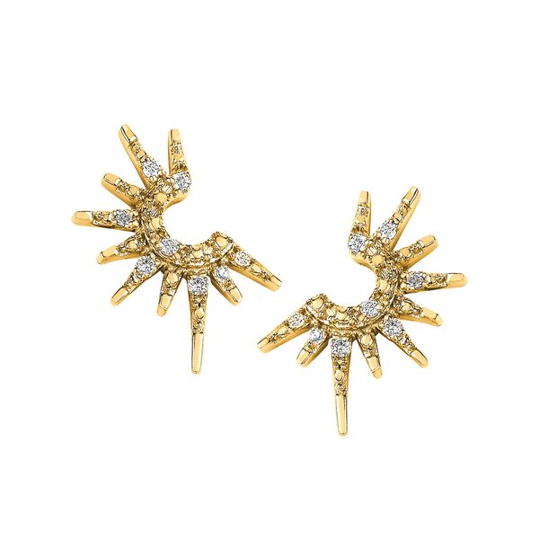 10k Yellow Gold Diamond Earrings