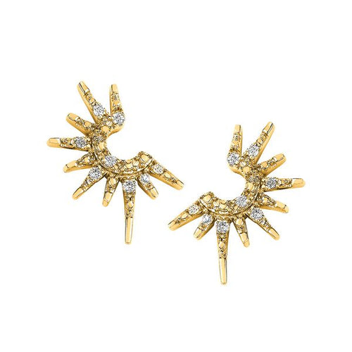 10k Yellow Gold Diamond Earrings