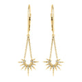 14k Yellow Gold Diamond Earrings
