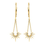 14k Yellow Gold Diamond Earrings