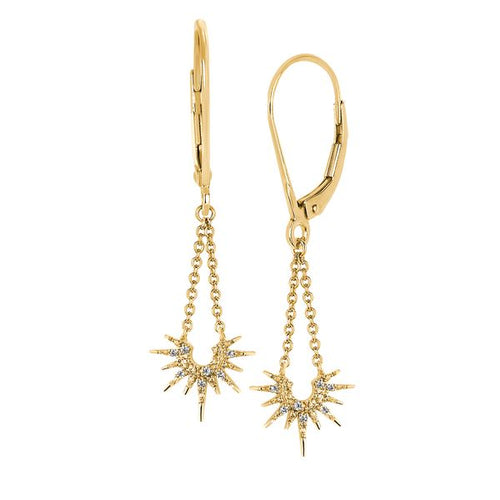 10k Yellow Gold Diamond Earrings