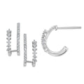 10k White Gold Hoop Earrings