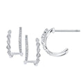 10k White Gold Hoop Earrings