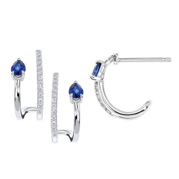 10k White Gold Hoop Earrings