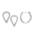 10k White Gold Hoop Earrings