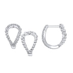 10k White Gold Hoop Earrings