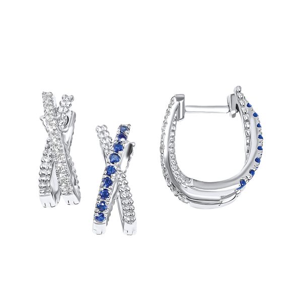 10k White Gold Hoop Earrings