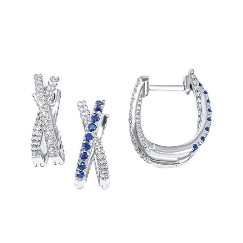 10k White Gold Hoop Earrings