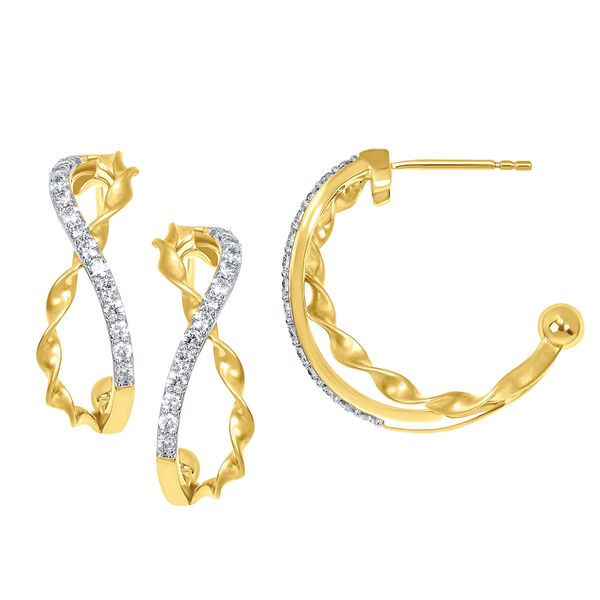 10k Yellow Gold Hoop Earrings