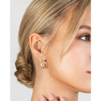 10k Yellow Gold Hoop Earrings - Image 3