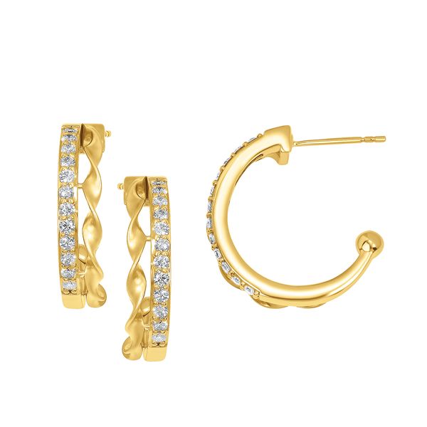 10k Yellow Gold Hoop Earrings