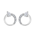 14k White Gold Diamond Earrings