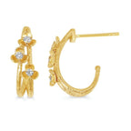 14k Yellow Gold Hoop Earrings - Image 2