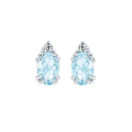 10k White Gold Gemstone Earrings
