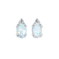 10k White Gold Gemstone Earrings