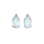 10k White Gold Gemstone Earrings