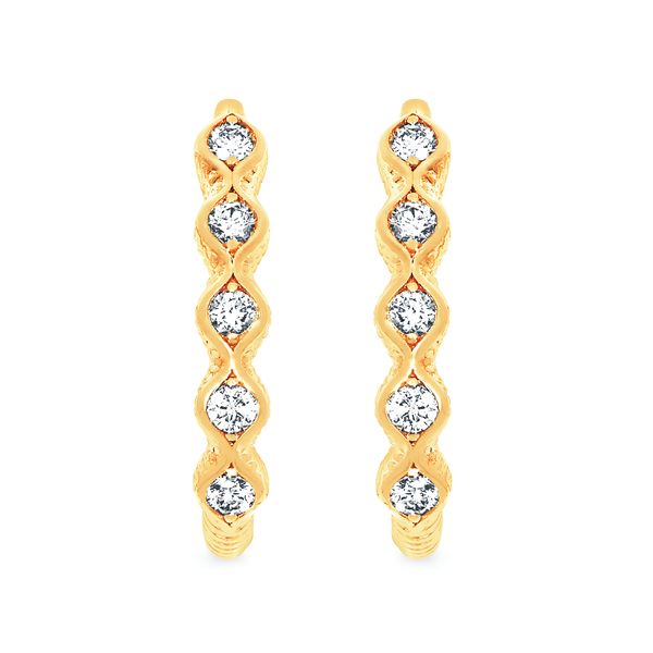 14k Yellow Gold Hoop Earrings