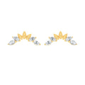14k Yellow Gold Diamond Earrings