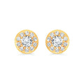 14k Yellow Gold Diamond Earrings
