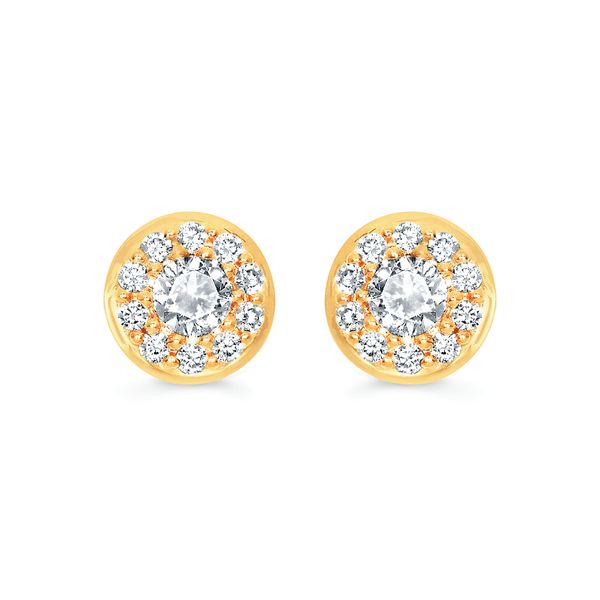 14k Yellow Gold Diamond Earrings