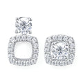 14k White Gold Earring Jackets
