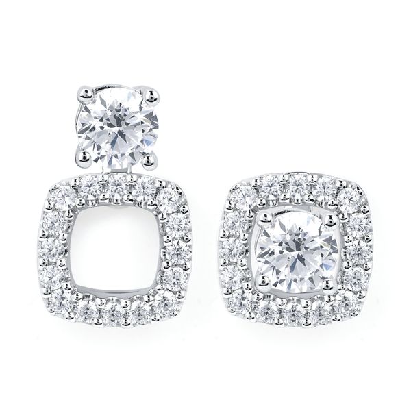 14k White Gold Earring Jackets